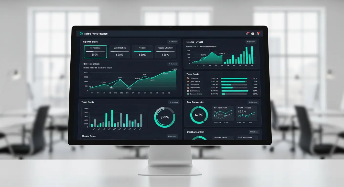 Aperçu du dashboard commercial avec suivi des ventes